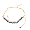 Wholesale Women's Retro Geometric Freshwater Pearl Double Layer Handmade Necklace With Electroplating Design