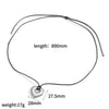 Wholesale Women's Retro Geometric Heartshaped Stainless Steel Wax Rope Chain Pvd Furnace Vacuum Real Gold Plated Pendant Necklace