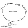 Wholesale Women's Retro Geometric Heartshaped Stainless Steel Wax Rope Chain Pvd Furnace Vacuum Real Gold Plated Pendant Necklace