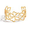 Wholesale Women's Retro Geometric Hollow Flower Open Stainless Steel Electroplated Bracelet Jewelry