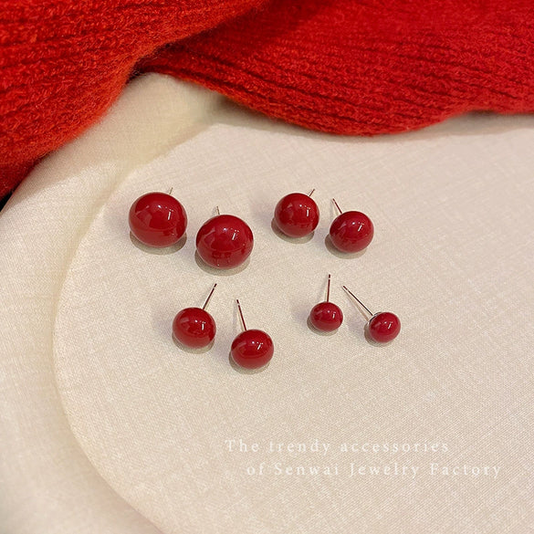 Wholesale Women's Retro Geometric Imitation Pearl Earrings With Electroplating