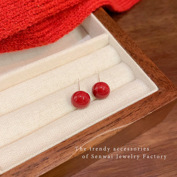 Wholesale Women's Retro Geometric Imitation Pearl Earrings With Electroplating