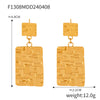 Wholesale Women's Retro Geometric Imitation Pearl Inlaid 316L Stainless Steel Goldplated Earrings