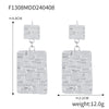 Wholesale Women's Retro Geometric Imitation Pearl Inlaid 316L Stainless Steel Goldplated Earrings