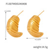 Wholesale Women's Retro Geometric Imitation Pearl Inlaid 316L Stainless Steel Goldplated Earrings