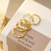 Wholesale Women's Retro Geometric Irregular Hollow Alloy Freshwater Pearl Ring With Electroplating Treatment