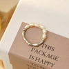 Wholesale Women's Retro Geometric Irregular Hollow Alloy Freshwater Pearl Ring With Electroplating Treatment