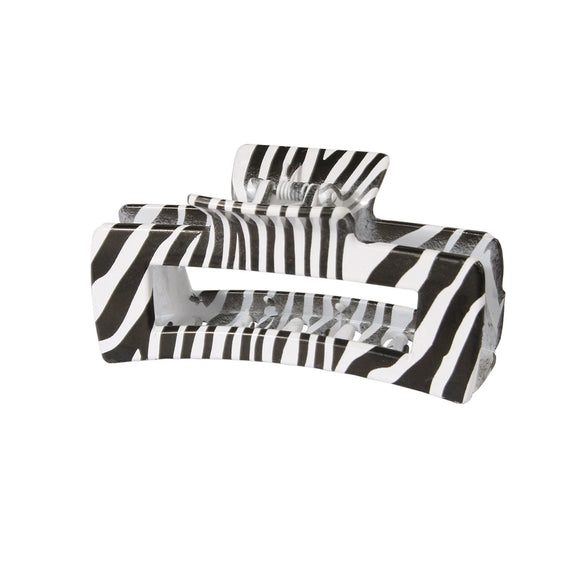Wholesale Women's Retro Geometric Leopard Print Hair Claw Clip With Printing Process