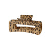 Wholesale Women's Retro Geometric Leopard Print Hair Claw Clip With Printing Process