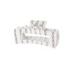 Wholesale Women's Retro Geometric Leopard Print Hair Claw Clip With Printing Process