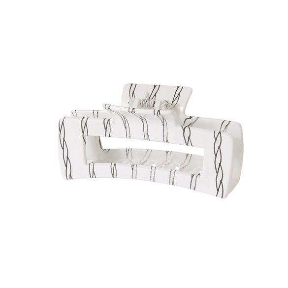 Wholesale Women's Retro Geometric Leopard Print Hair Claw Clip With Printing Process