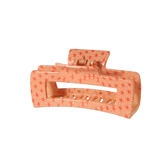Wholesale Women's Retro Geometric Leopard Print Hair Claw Clip With Printing Process