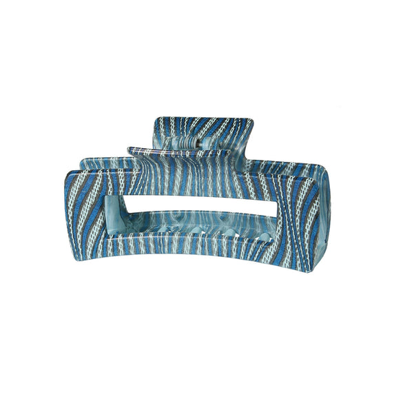 Wholesale Women's Retro Geometric Leopard Print Hair Claw Clip With Printing Process