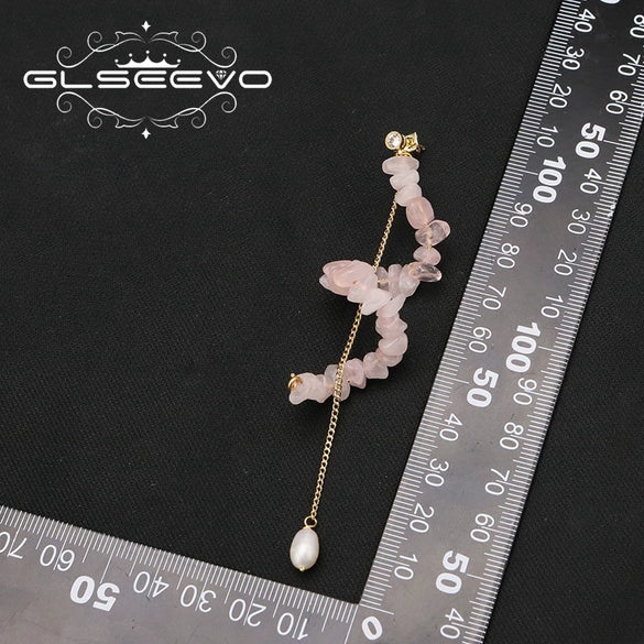 Wholesale Women's Retro Geometric Natural Freshwater Pearl 925 Silver Needle Earrings With Electroplating