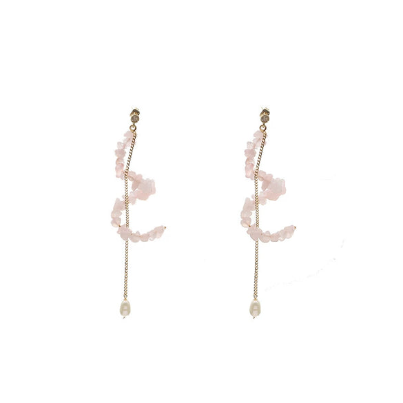 Wholesale Women's Retro Geometric Natural Freshwater Pearl 925 Silver Needle Earrings With Electroplating