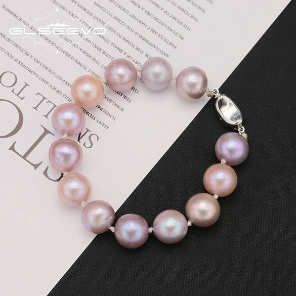 Wholesale Women's Retro Geometric Natural Pearl Bracelet With Electroplating
