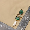 Wholesale Women's Retro Geometric Natural Pearl Earrings With Electroplating Design
