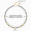 Wholesale Women's Retro Geometric Natural Stone Beaded Stainless Steel And Copper Necklace Handmade