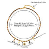 Wholesale Women's Retro Geometric Natural Stone Beaded Stainless Steel And Copper Necklace Handmade