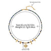 Wholesale Women's Retro Geometric Natural Stone Beaded Stainless Steel And Copper Necklace Handmade
