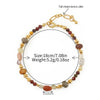 Wholesale Women's Retro Geometric Natural Stone Beaded Stainless Steel And Copper Necklace Handmade