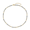 Wholesale Women's Retro Geometric Natural Stone Black Agate Handmade Beaded Necklace And Multilayer Stacked Chain Set