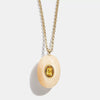 Wholesale Women's Retro Geometric Natural Stone Diamond Dropshaped Titanium Steel 18K Gold Plated Necklace