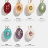 Wholesale Women's Retro Geometric Natural Stone Diamond Dropshaped Titanium Steel 18K Gold Plated Necklace