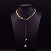 Wholesale Women's Retro Geometric Pearl Necklace With Freshwater Pearl Pendant And High End Cross Chain