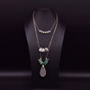 Wholesale Women's Retro Geometric Pearl Necklace With Freshwater Pearl Pendant And High End Cross Chain