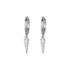 Wholesale Women's Retro Geometric S925 Silver Needle And Copper Electroplated Pointed Cone Triangle Ear Drop Earrings