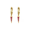 Wholesale Women's Retro Geometric S925 Silver Needle And Copper Electroplated Pointed Cone Triangle Ear Drop Earrings