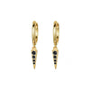 Wholesale Women's Retro Geometric S925 Silver Needle And Copper Electroplated Pointed Cone Triangle Ear Drop Earrings