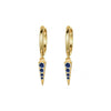 Wholesale Women's Retro Geometric S925 Silver Needle And Copper Electroplated Pointed Cone Triangle Ear Drop Earrings