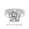 Wholesale Women's Retro Geometric 925 Silver Ring With Fourclaw Inlaid Zircon And Electroplating