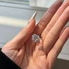 Wholesale Women's Retro Geometric 925 Silver Ring With Fourclaw Inlaid Zircon And Electroplating