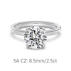 Wholesale Women's Retro Geometric 925 Silver Ring With Fourclaw Inlaid Zircon And Electroplating