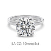 Wholesale Women's Retro Geometric 925 Silver Ring With Fourclaw Inlaid Zircon And Electroplating