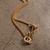 Wholesale Women's Retro Geometric Snakeshaped Necklace With Copper Chain And Titanium Steel Pendant Electroplated