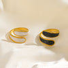 Wholesale Women's Retro Geometric Stainless Steel Electroplated Opening Adjustment Ring