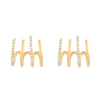 Wholesale Women's Retro Geometric Stainless Steel Electroplated Stud Earrings