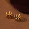 Wholesale Women's Retro Geometric Stainless Steel Electroplated Stud Earrings