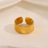 Wholesale Women's Retro Geometric Stainless Steel Oil Pressure Ring