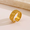 Wholesale Women's Retro Geometric Stainless Steel Oil Pressure Ring