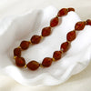 Wholesale Women's Retro Geometric Stainless Steel Rhombusshaped Electroplated Handmade Beaded Necklace Highend Jewelry