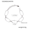 Wholesale Women's Retro Geometric Stitching Titanium Steel Chain Bracelet Plated With Real Gold