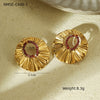 Wholesale Women's Retro Geometric Titanium Steel And Stainless Steel Electroplated Earrings