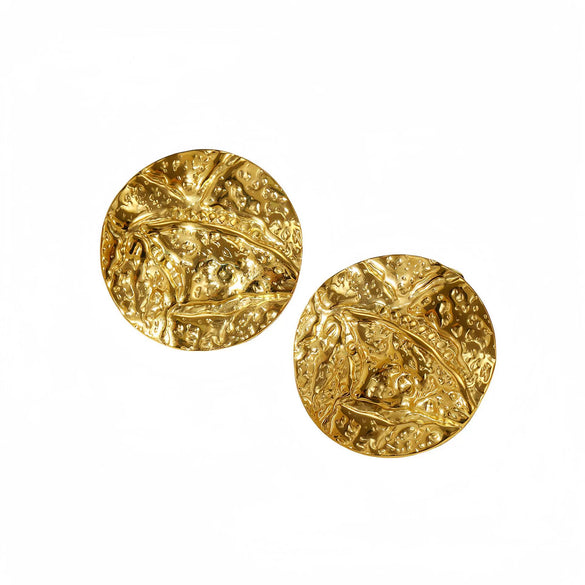 Wholesale Women's Retro Geometric Titanium Steel And Stainless Steel Electroplated Earrings