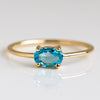 Wholesale Women's Retro Geometric Titanium Steel Birthstone Ring With Vacuum Plating 18K True Gold In Furnace