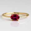 Wholesale Women's Retro Geometric Titanium Steel Birthstone Ring With Vacuum Plating 18K True Gold In Furnace